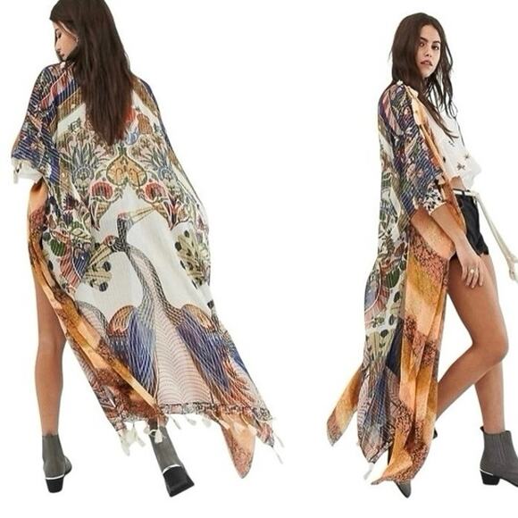 Aratta Silent Journey Jackets & Blazers - Aratta Silent Journey Ruana Fields of Happiness Kimono - OS